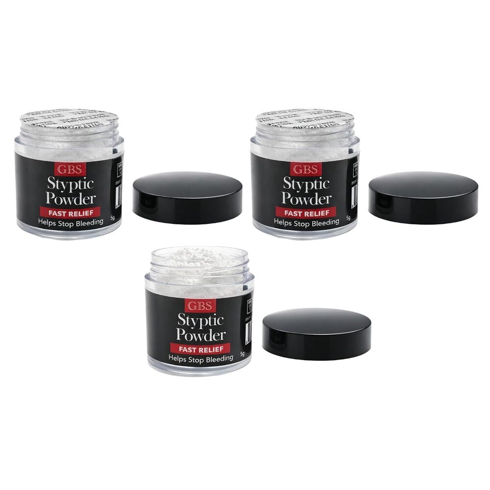 Styptic Powder Jars – Professional Grooming First Aid for Shaving Nicks, Razor